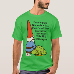 Camiseta Nascer ao Gnomo do Jardim Punk