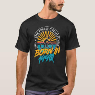 Camiseta nascer ciclista de 33 anos em 1990 33º aniversário