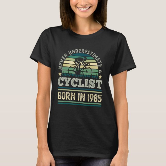 Camiseta Nascer ciclista em 1985 (Frente)