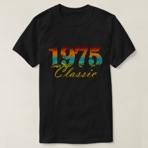 Camiseta Nascer clássico de chá de 1975 em presentes de a
