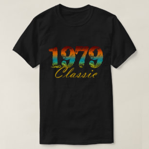 Camiseta Nascer clássico de chá de 1979 em presentes de ani