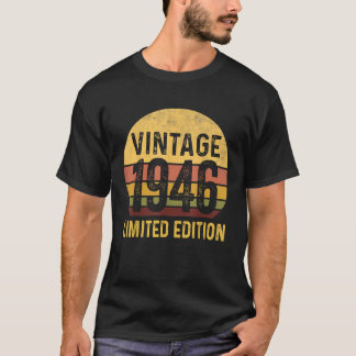 Camiseta Nascer clássico em 1946 Limited Edition 80 anos