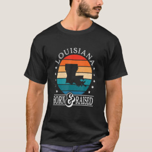 Camiseta Nascer da Louisiana Usa e Orgulho do Estado Americ