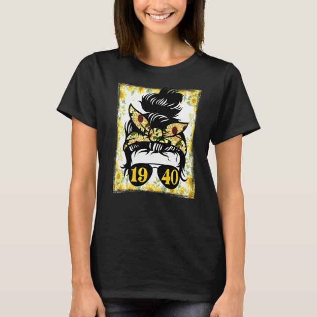 Camiseta Nascer Da Mãe De Girassol Em 1940 (Frente)