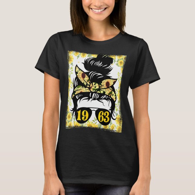 Camiseta Nascer Da Mãe De Girassol Em 1963 (Frente)