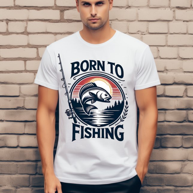 Camiseta Nascer da pesca (Criador carregado)