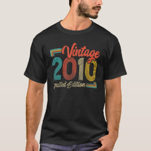 Camiseta nascer De 13 Anos Em 2010 Vintage 13
