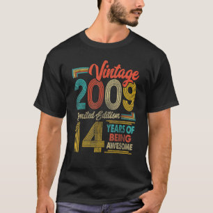 Camiseta nascer De 14 Anos Em 2009, 14