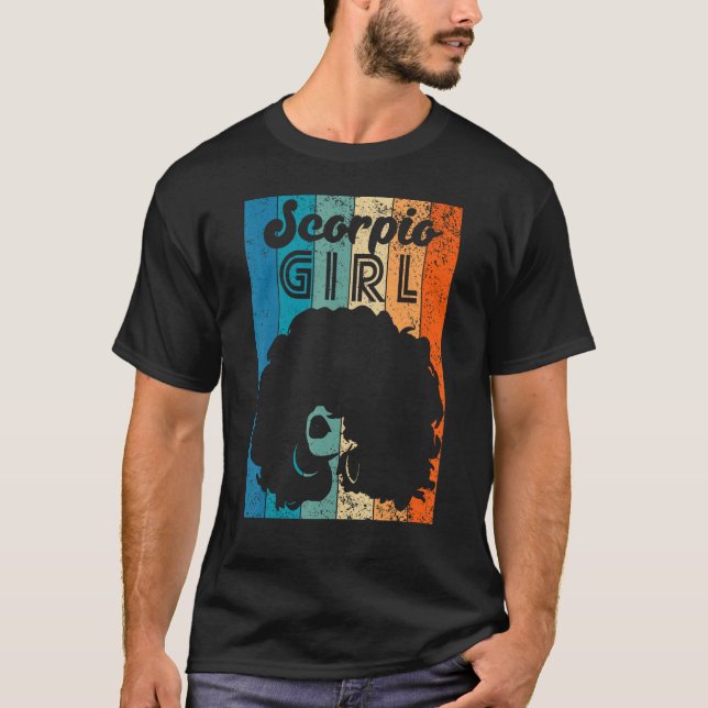 Camiseta Nascer de 23 de outubro a 22 de novembro de Birthd (Frente)