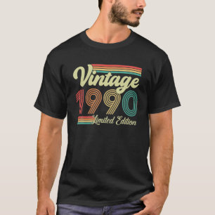 Camiseta nascer De 33 Anos Vintage 1990 Em 1990 33º