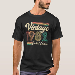 Camiseta nascer De 40 Anos De Idade Em 1982 Vintage anivers