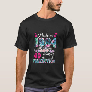 Camiseta nascer De 40 Anos Em 1984