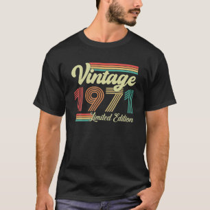 Camiseta nascer De 52 Anos Vintage De 1971 Em 1971 52º