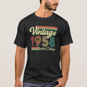 Camiseta nascer De 65 Anos Vintage 1958 Em 1958 65th