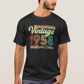 Camiseta nascer De 65 Anos Vintage 1958 Em 1958 65th