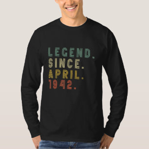 Camiseta Nascer De 80 Anos Antiga Legenda Retroativa De Ani