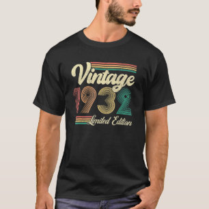 Camiseta nascer De 90 Anos De Idade Em 1932, 90 De Vintage 