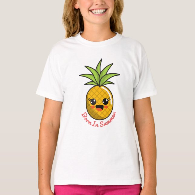 Camiseta Nascer de abacaxi de verão (Frente)