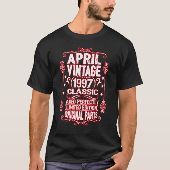 Camiseta Nascer De Abril De 1997, 25 Aries Taurus (Frente)
