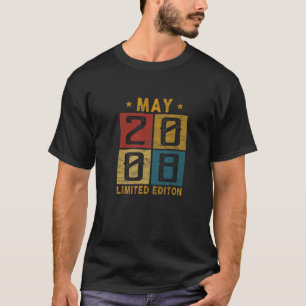 Camiseta Nascer De Aniversário De 14 Vintage Em Maio De 200
