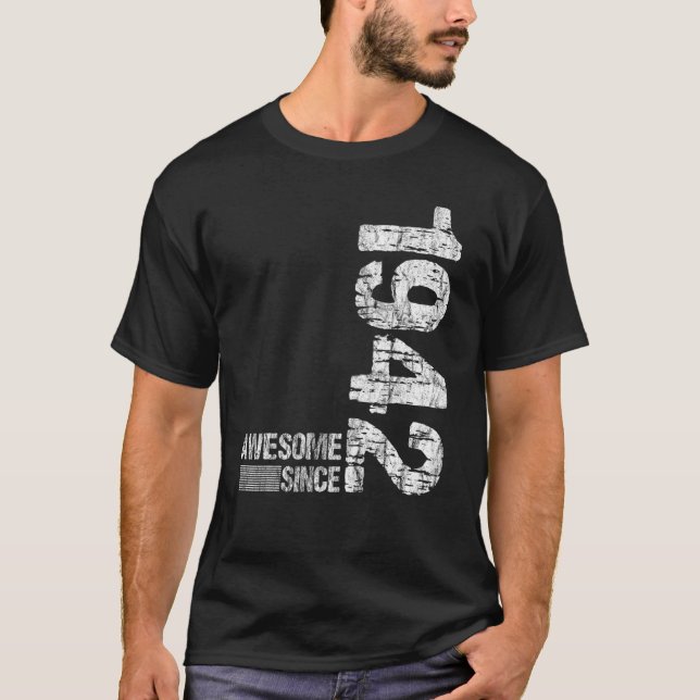 Camiseta Nascer de aniversário de 1942 Incrível desde 1942  (Frente)