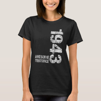 Camiseta Nascer de aniversário de 1943 Incrível desde 1943