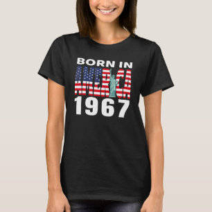 Camiseta nascer De Aniversário De 1967 No Orgulho Americano