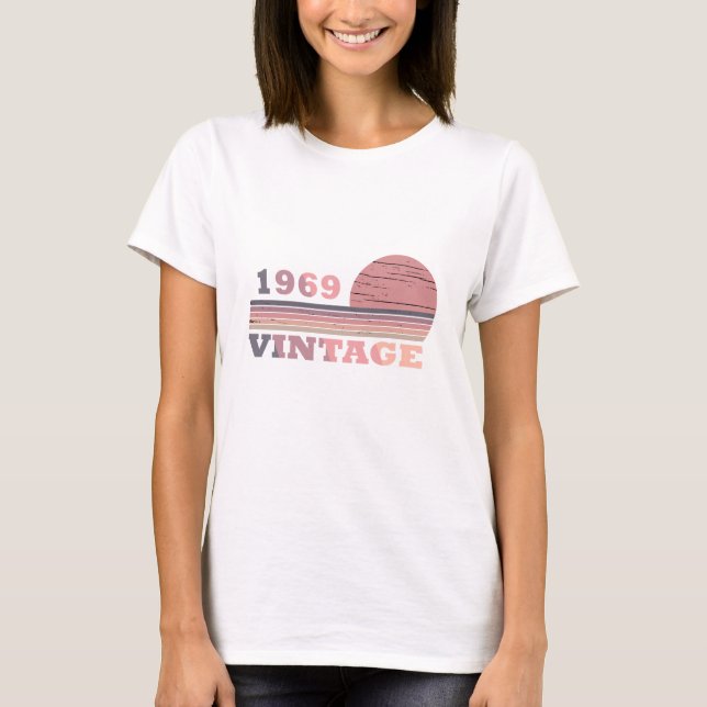 Camiseta Nascer de aniversário de 1969 (Frente)