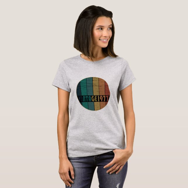 Camiseta Nascer de aniversário de 1977 (Frente Completa)