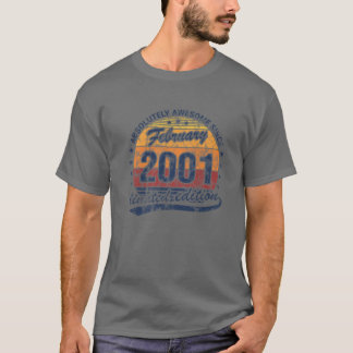 Camiseta Nascer de aniversário de 21 anos de fevereiro de 2