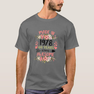 Camiseta nascer De Aniversário De 44 De 44 Anos Em 1978 Men