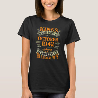 Camiseta Nascer De Aniversário Do Mens 80 Em Outubro De 194