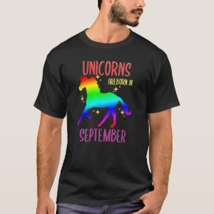 Camiseta Nascer De Aniversário Do Unicórnio Rainbow Em Sete