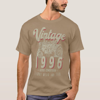 Camiseta Nascer De Aniversário Do Vintage Trator Farmer Em