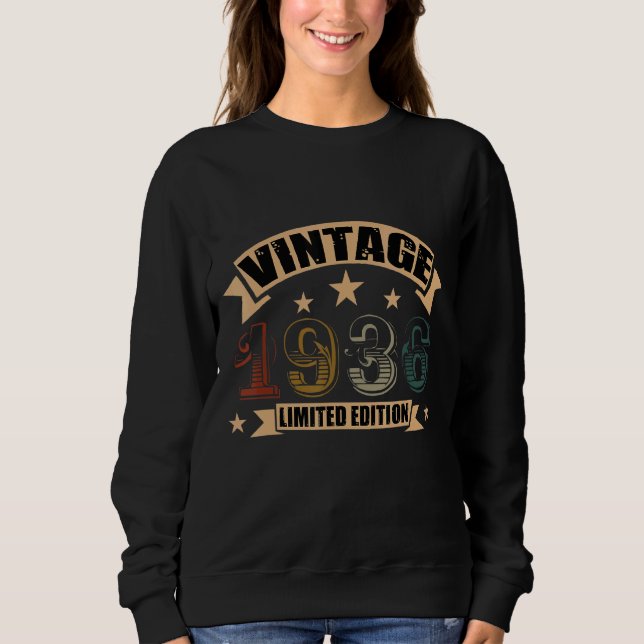 Camiseta Nascer De Aniversário Em 1936 (Frente)