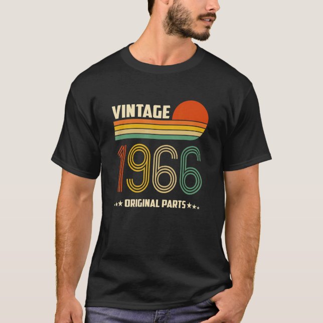 Camiseta Nascer De Aniversário Em 1966 (Frente)