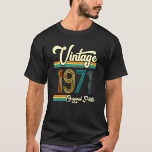 Camiseta Nascer De Aniversário Em 1971 Original Parts Vinta