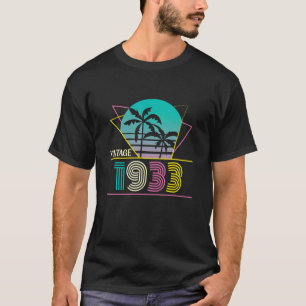 Camiseta Nascer De Aniversário Em Palmas De Vintage De 1933