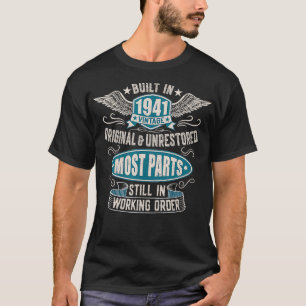 Camiseta Nascer De Aniversário Vintage Em 1941 Construído N