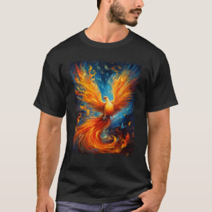 Camiseta Nascer de Ascensão Mítica do Fogo e Pássaro Phoeni