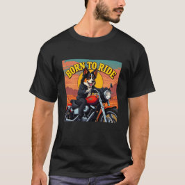 Camiseta Nascer De Biker Shepherd Australiano A Andar