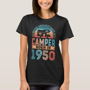 Camiseta Nascer de Camper 1950 Acampamento de 80 Birthday