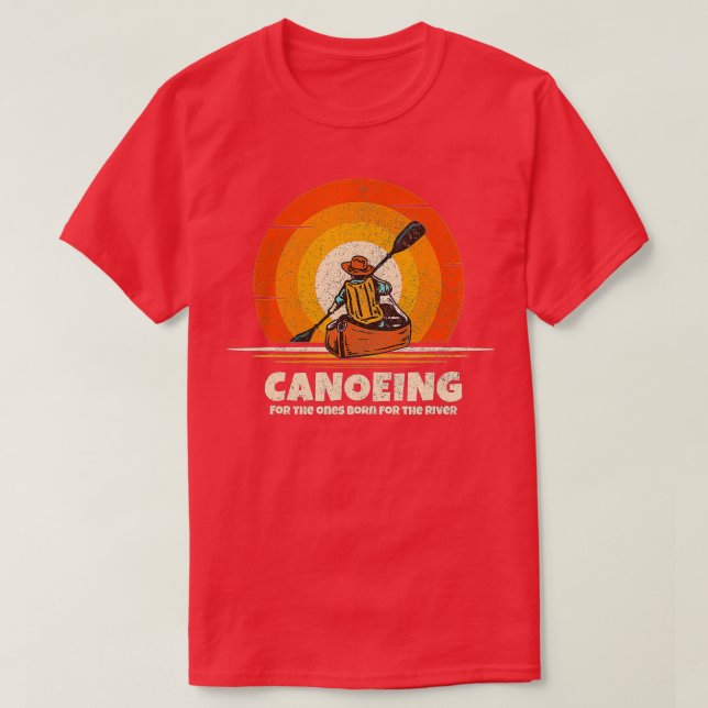 Camiseta Nascer de canoagem para a Canoa Funny (Frente do Design)