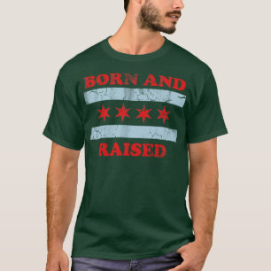 Camiseta Nascer De Chicago E Fecho De Vintage Aumentado