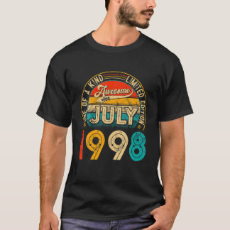 Camiseta nascer De Decoração De 23 Anos Em Julho De 1998 23