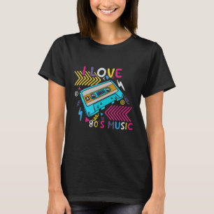 Camiseta nascer de fita cassete de música dos anos 80 na Er
