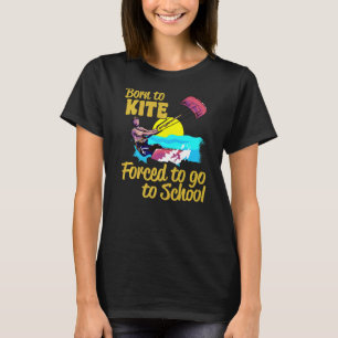 Camiseta Nascer De Gato Para Kite Forçado A Ir Para A Escol