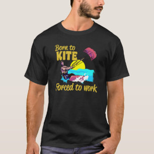 Camiseta Nascer De Gato Para Kite Forçado A Trabalhar Kites