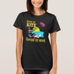Camiseta Nascer De Gato Para Kite Forçado A Trabalhar Kites