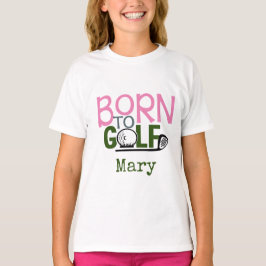 Camiseta Nascer de golfe para bolas de golfe para meninas